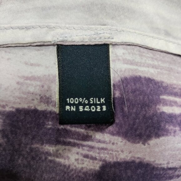 Casting Whimsy Artsey Lagenlook Abstract Silk Cowl Neck Blouson Mini Dress M - Picture 10 of 16